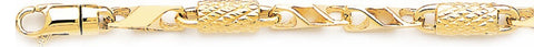 6.1mm Pineapple Link Bracelet custom made gold chain