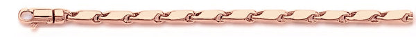 14k rose gold, 18k pink gold chain 3.4mm Sleek Link Bracelet