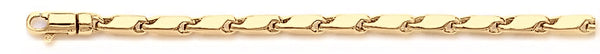 18k yellow gold chain, 14k yellow gold chain 3.4mm Sleek Chain Necklace