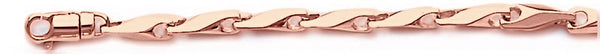 14k rose gold, 18k pink gold chain 4mm Sleek Link Bracelet