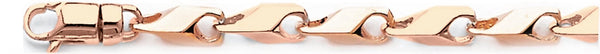 14k rose gold, 18k pink gold chain 5.8mm Sleek Link Bracelet