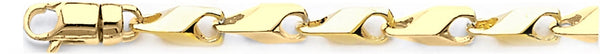 18k yellow gold chain, 14k yellow gold chain 5.8mm Sleek Link Bracelet