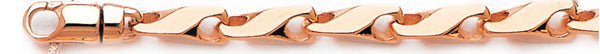 14k rose gold, 18k pink gold chain 6.5mm Sleek Link Bracelet