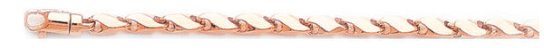 14k rose gold, 18k pink gold chain 4.3mm Sleek Link Bracelet