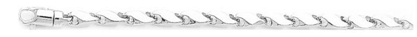 18k white gold chain, 14k white gold chain 4.3mm Sleek Link Bracelet