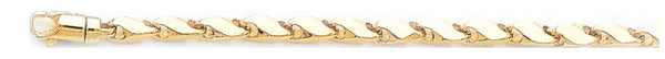 18k yellow gold chain, 14k yellow gold chain 4.3mm Sleek Link Bracelet