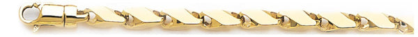 18k yellow gold chain, 14k yellow gold chain 5.3mm Sleek Chain Necklace