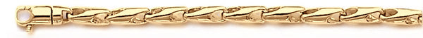 18k yellow gold chain, 14k yellow gold chain 3.7mm Cosmo Link Bracelet