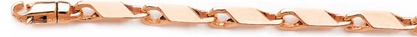 14k rose gold, 18k pink gold chain 5.5mm Mirage Link Bracelet