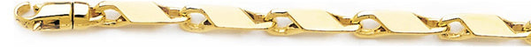 18k yellow gold chain, 14k yellow gold chain 5.5mm Mirage Link Bracelet