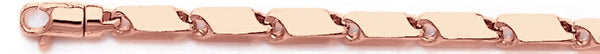 14k rose gold, 18k pink gold chain 5.4mm Mirage Link Bracelet