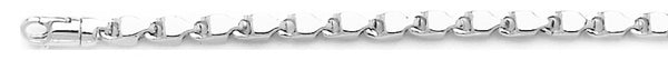 18k white gold chain, 14k white gold chain 3.5mm Block Chain Necklace