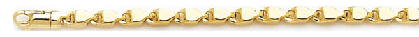 3.5mm Block Link Bracelet custom made gold chain