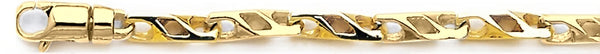 18k yellow gold chain, 14k yellow gold chain 6mm Kharma Chain Necklace