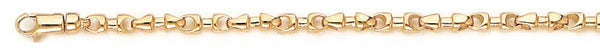 18k yellow gold chain, 14k yellow gold chain 3.3mm Abacus Link Bracelet
