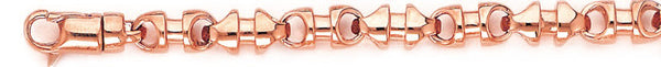14k rose gold, 18k pink gold chain 6.6mm Abacus Link Bracelet