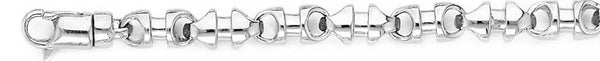 18k white gold chain, 14k white gold chain 6.6mm Abacus Chain Necklace