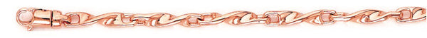 14k rose gold, 18k pink gold chain 3.6mm Harmony Chain Necklace