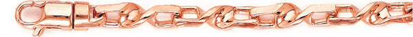 14k rose gold, 18k pink gold chain 5.6mm Harmony Chain Necklace