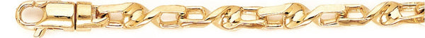 18k yellow gold chain, 14k yellow gold chain 5.6mm Harmony Link Bracelet
