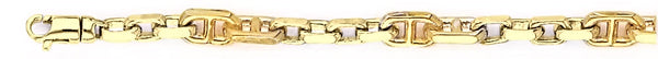 18k yellow gold chain, 14k yellow gold chain 5.4mm Castello Link Bracelet