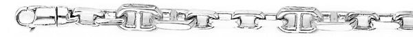 18k white gold chain, 14k white gold chain 6.6mm Castello Link Bracelet