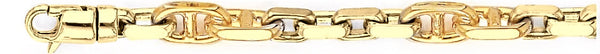 18k yellow gold chain, 14k yellow gold chain 7.3mm Castello Link Bracelet