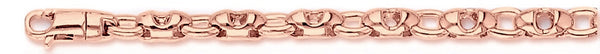 14k rose gold, 18k pink gold chain 5.5mm Tibet Link Bracelet