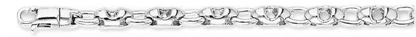 18k white gold chain, 14k white gold chain 5.5mm Tibet Link Bracelet