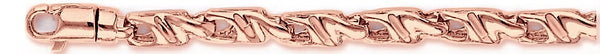14k rose gold, 18k pink gold chain 6.1mm Circa Link Bracelet