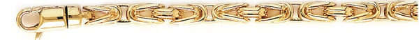 18k yellow gold chain, 14k yellow gold chain 5.2mm Byzantine Wire Link Bracelet