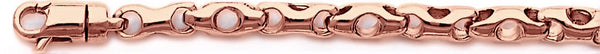 14k rose gold, 18k pink gold chain 5.4mm Circularo Link Bracelet