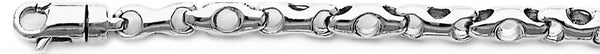 18k white gold chain, 14k white gold chain 5.4mm Circularo Link Bracelet