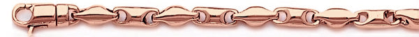 14k rose gold, 18k pink gold chain 4.3mm Studio Link Bracelet
