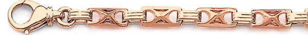 14k rose gold, 18k pink gold chain 6.4mm Boyd Link Bracelet