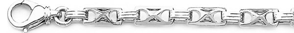 18k white gold chain, 14k white gold chain 6.4mm Boyd Link Bracelet