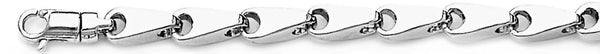 18k white gold chain, 14k white gold chain 5.2mm Accent Link Bracelet