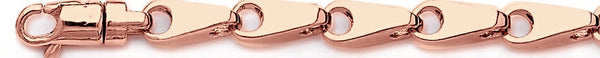 14k rose gold, 18k pink gold chain 6.8mm Accent Link Bracelet