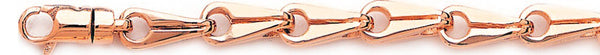 14k rose gold, 18k pink gold chain 7mm Open Accent Link Bracelet