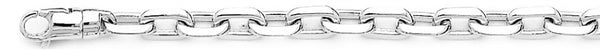 18k white gold chain, 14k white gold chain 6mm Ombre Link Bracelet