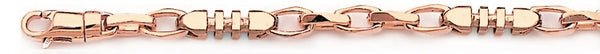 14k rose gold, 18k pink gold chain 5mm Mojo Link Bracelet