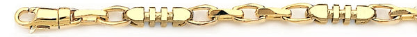 18k yellow gold chain, 14k yellow gold chain 5mm Mojo Link Bracelet