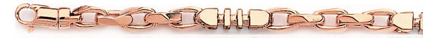 14k rose gold, 18k pink gold chain 5.8mm Mojo Link Bracelet