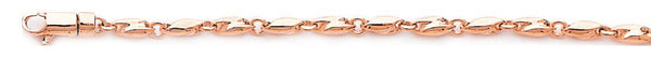 14k rose gold, 18k pink gold chain 2.8mm Elipse Chain Necklace
