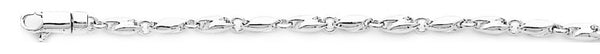 18k white gold chain, 14k white gold chain 2.8mm Elipse Link Bracelet