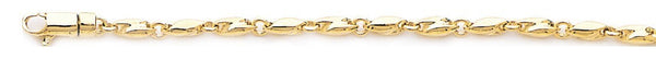 18k yellow gold chain, 14k yellow gold chain 2.8mm Elipse Link Bracelet