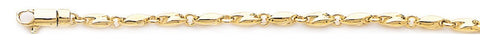 2.8mm Elipse Link Bracelet custom made gold chain