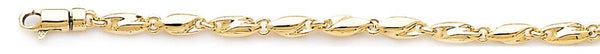 18k yellow gold chain, 14k yellow gold chain 3.5mm Elipse Link Bracelet
