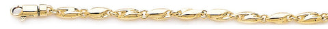 3.5mm Elipse Link Bracelet custom made gold chain