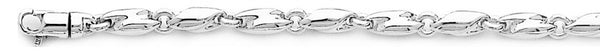 18k white gold chain, 14k white gold chain 4.1mm Elipse Link Bracelet